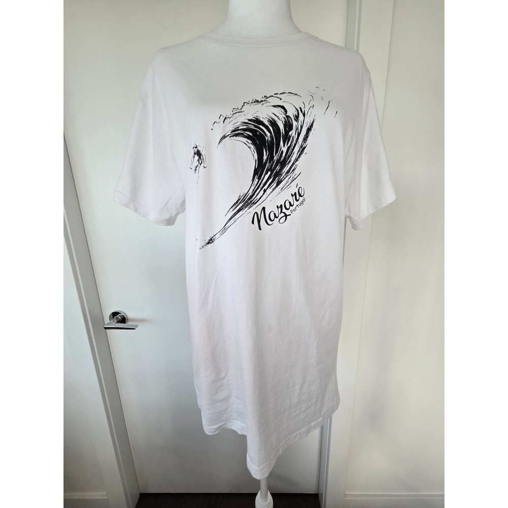 Totini Off white T shirt Short Sleeves Crewneck W Sz L Nazare Portugal